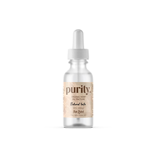 Load image into Gallery viewer, A small, clear dropper bottle labeled &quot;Purity&quot; with a beige label displaying &quot;Organic Hemp Oil Tincture,&quot; &quot;Natural Taste,&quot; and &quot;High Potency.&quot; The bottle, featuring a white dropper cap, also includes text stating &quot;Full Spectrum CBD&quot; and &quot;1200mg CBD.&quot; The product, named Purity 1200mg Full-Spectrum High Potency CBD Olive Oil 30ml from the brand Purity, stands on a white background.
