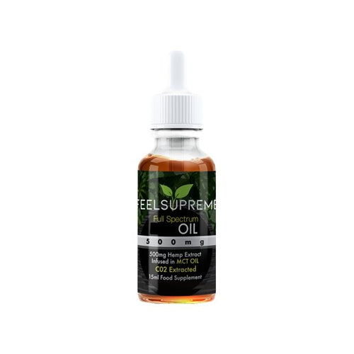 Feel Supreme 500mg Full Spectrum CBD In MCT Oil - 15ml - Associated CBD