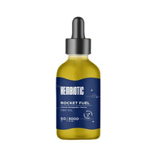 Load image into Gallery viewer, A bottle of Hembiotic 5000mg Bulk CBD Oil - 50ml, featuring a blue label and a dropper cap. The label indicates that this vegan-friendly product contains 5000 mg of lab-tested CBD, Curcumin, Ashwagandha, and vitamins. The background is plain white.
