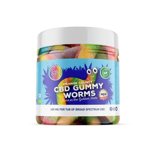 Orange County 400mg CBD Gummy Worms - Small Pack - Associated CBD