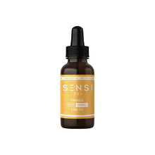 Load image into Gallery viewer, A two-pack of Sensi 500mg CBD Broad-Spectrum Tincture Oil (30ml each) bottles, labeled &quot;Orange&quot; and featuring an orange and white design with hexagonal patterns. Each bottle includes a dropper and is made from organically cultivated hemp by the brand Sensi CBD.
