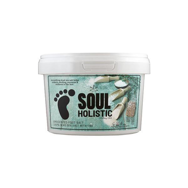 Soul Holistic 100mg CBD Dead Sea Salt Unscented Foot Salt - 500g - Associated CBD