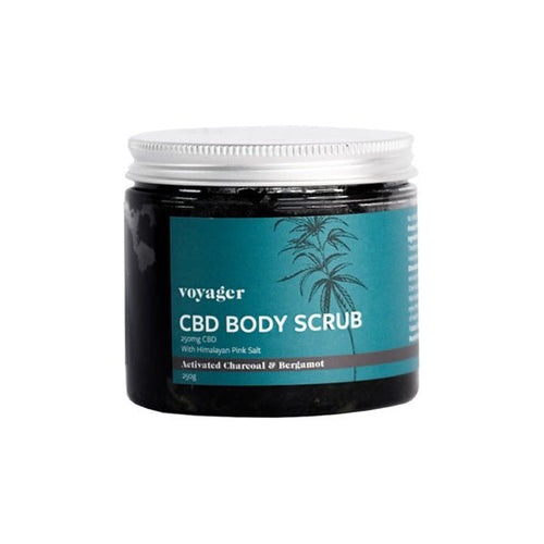 Voyager 250mg CBD Activated Charcoal & Bergamot Body Scrub - 250g - Associated CBD